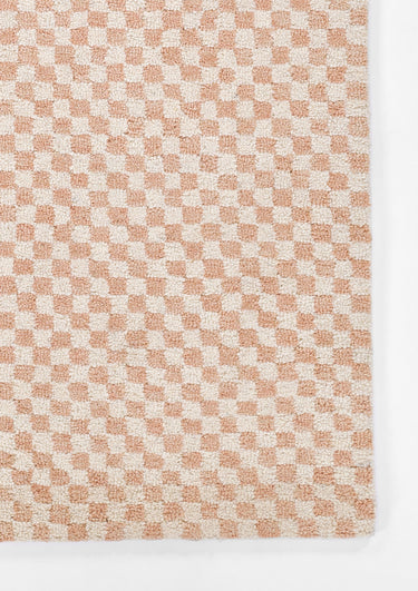 Pink Contemporary area rug 2' X 3' - close-up of pattern and texture