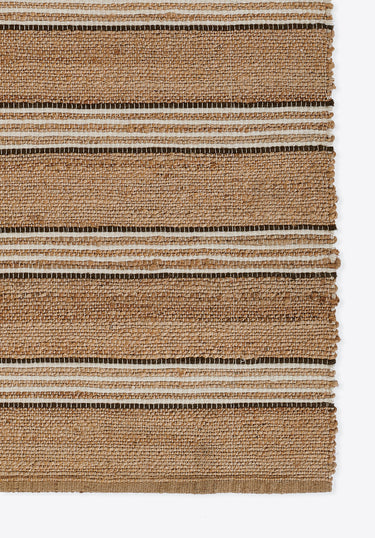 Brown Contemporary area rug 3'6" X 5 - close-up of pattern and texture