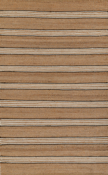 Stripe Brown Handwoven Area Rug, Chestnut CHS-1 8' X 10'