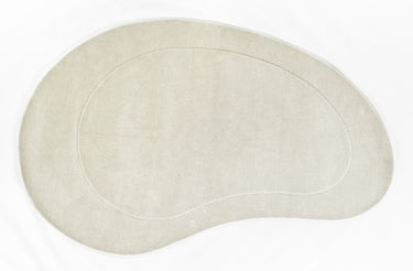 Momeni Claude CUD-1 Ivory Hand - Tufted Area Rug, 7'3" X 11' Kidney