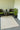 Beige Geometric area rug 3'11" X 5 - styled in a dining room