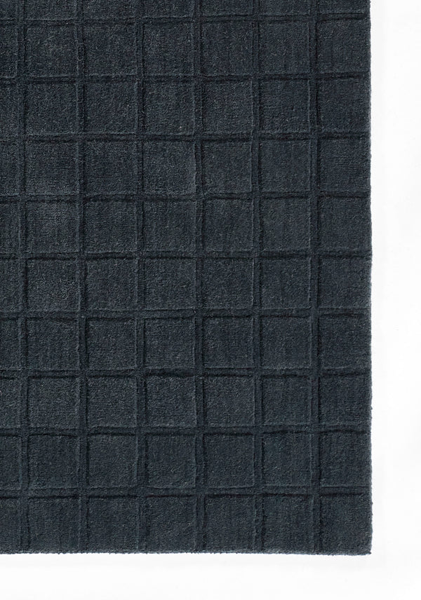 Hand Loomed Wool Navy Contemporary Runner Rug – 2'3