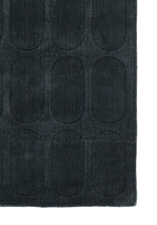 Hand Loomed Wool Navy Contemporary Runner Rug – 2'3