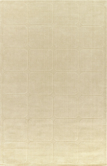 Ivory Hand Loomed Area Rug, Contour CON-6 2' X 3'