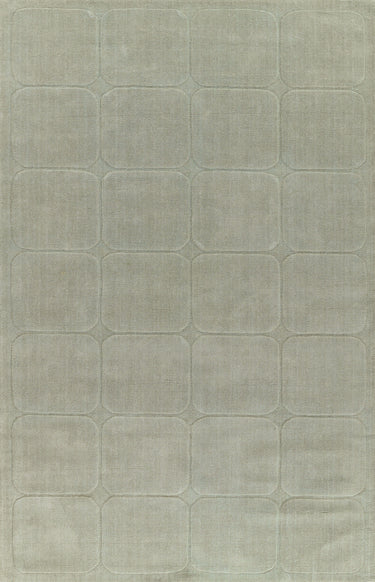Light Blue Contour Hand Loomed Area Rug by Momeni, 6' X 9'
