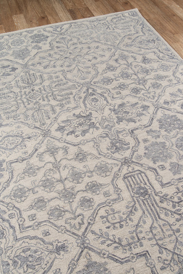 Grey Medallion area rug 3'6" X 5 - close-up of pattern and texture