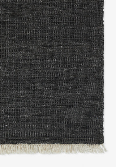 Black area rug 100 2' X 3 - close-up of pattern and texture