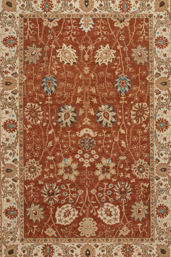 Ashia Rust Ivory Area Rug