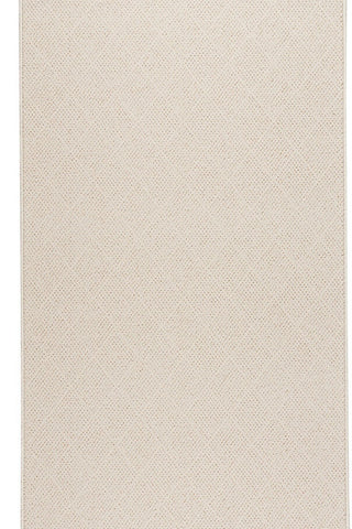 White Wicker-Serged Area Rug