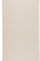 White Wicker-Serged Area Rug