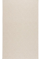 White Wicker-Bound Area Rug