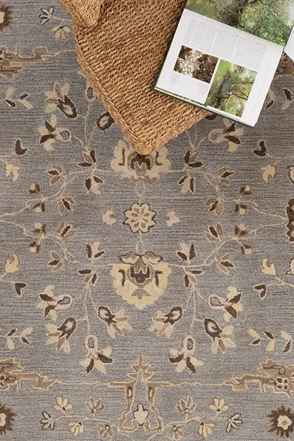 Azari-Isfahan Gray Area Rug