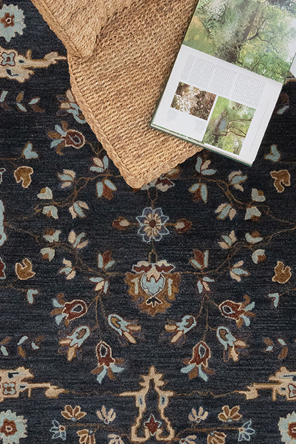 Azari-Isfahan Dark Sapphire Area Rug