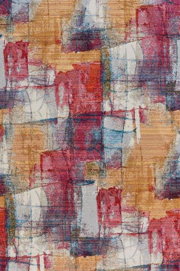 Fuego-Canvas Red Multi Area Rug
