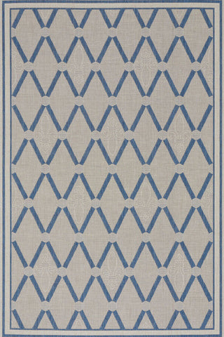 Finesse-Lattice Capri Blue Area Rug