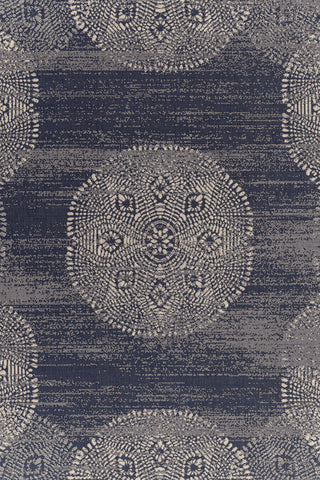 Finesse-Mandala Navy Area Rug