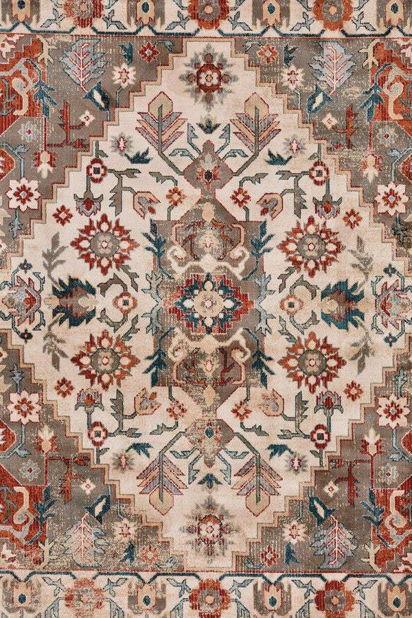 Taraji-Kazak Ivory Multi Area Rug