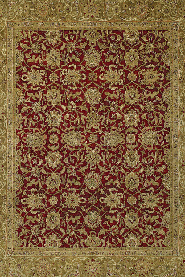 Velvet-Meshed Tuscan Red Area Rug
