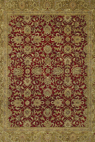 Velvet-Meshed Tuscan Red Area Rug