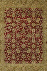 Velvet-Meshed Tuscan Red Area Rug