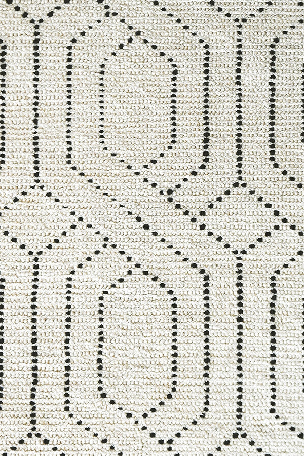 Geometrics Ivory Black Area Rug