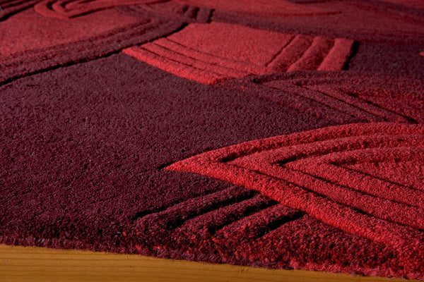 Hand Tufted Wool Red Transitional Area Rug – 8' x 10' | Delhi by Momeni lifestyle