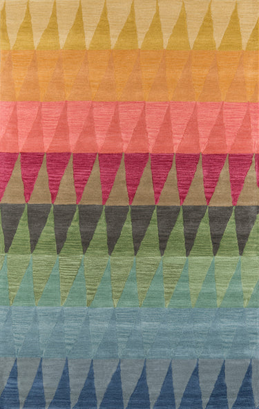 Delhi Multi Red Area Rug - DL-59 Hand - Tufted, 8' X 10'