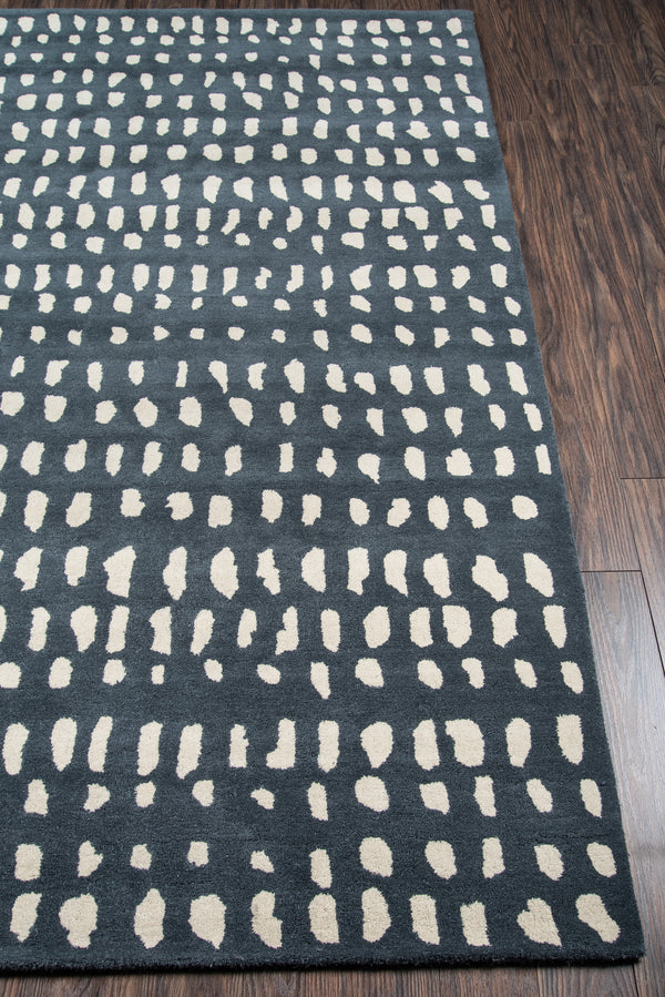 Delmar Rectangle Area Rug - Ivory Polyester, 3'6