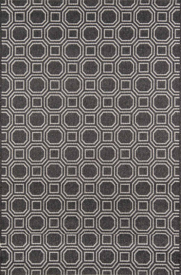 Downeast Charcoal Runner Rug - DOW-1 Machine - Made, 2' X 10' Runner