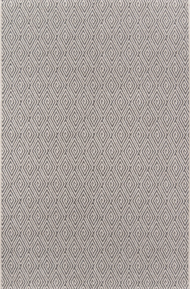 Downeast Charcoal Runner Rug - DOW-6 Machine - Made, 2' X 10' Runner