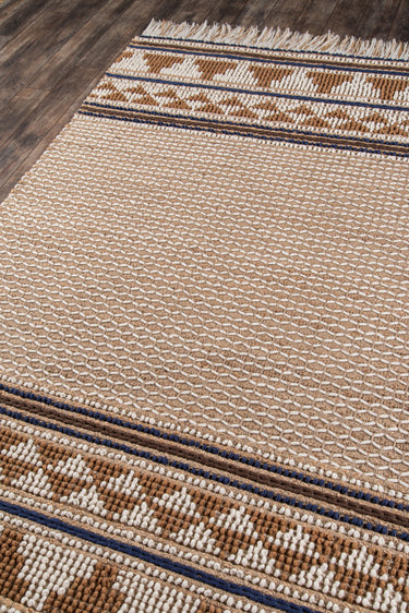 Ivory Stripe area rug 3'9" X 5 - close-up of pattern and texture