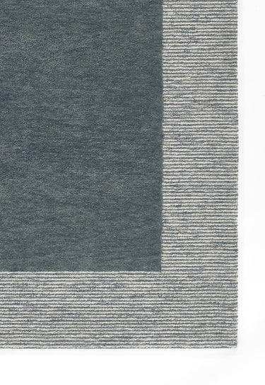 Blue Contemporary area rug 2' X 4' - close-up of pattern and texture