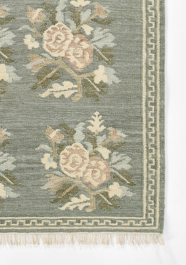 Florence Blue Floral Area Rug by Momeni - 2' X 3' lifestyle