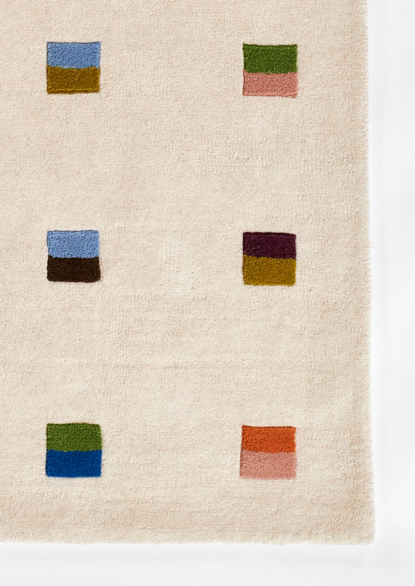Form Rectangle Area Rug - Multicolor Wool Blend, 2' X 3' lifestyle