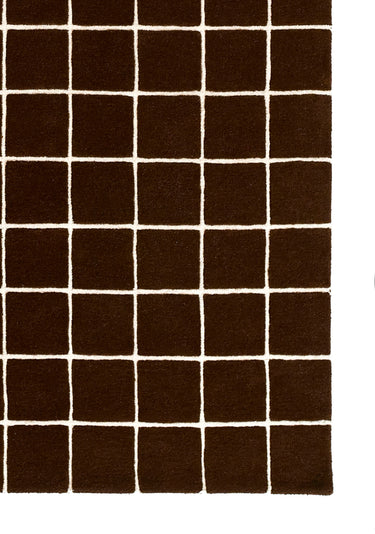 Brown Contemporary area rug 2' X 3' - close-up of pattern and texture