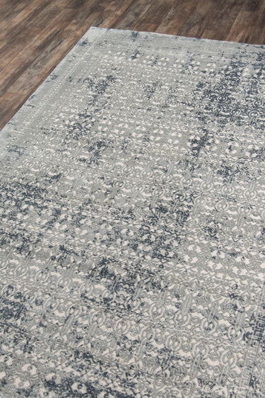 Green Moroccan area rug 1'10" X 2 - close-up of pattern and texture