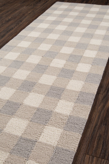 Grey area rug 3'6" X 5 - close-up of pattern and texture