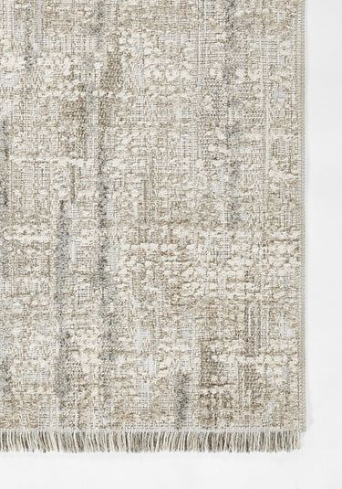 Grey Bohemian area rug 7'10" X 10 - close-up of pattern and texture