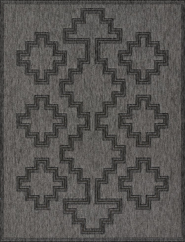 Hampton Charcoal Runner Rug - HAM-9 Machine - Made, 2'7" X 7'6" Runner