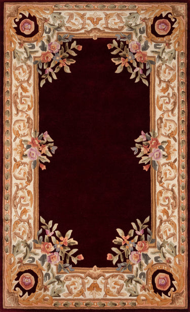 Burgundy Hand - Tufted Runner Rug, Harmony India HAI-7 2'3" X 8' Runner
