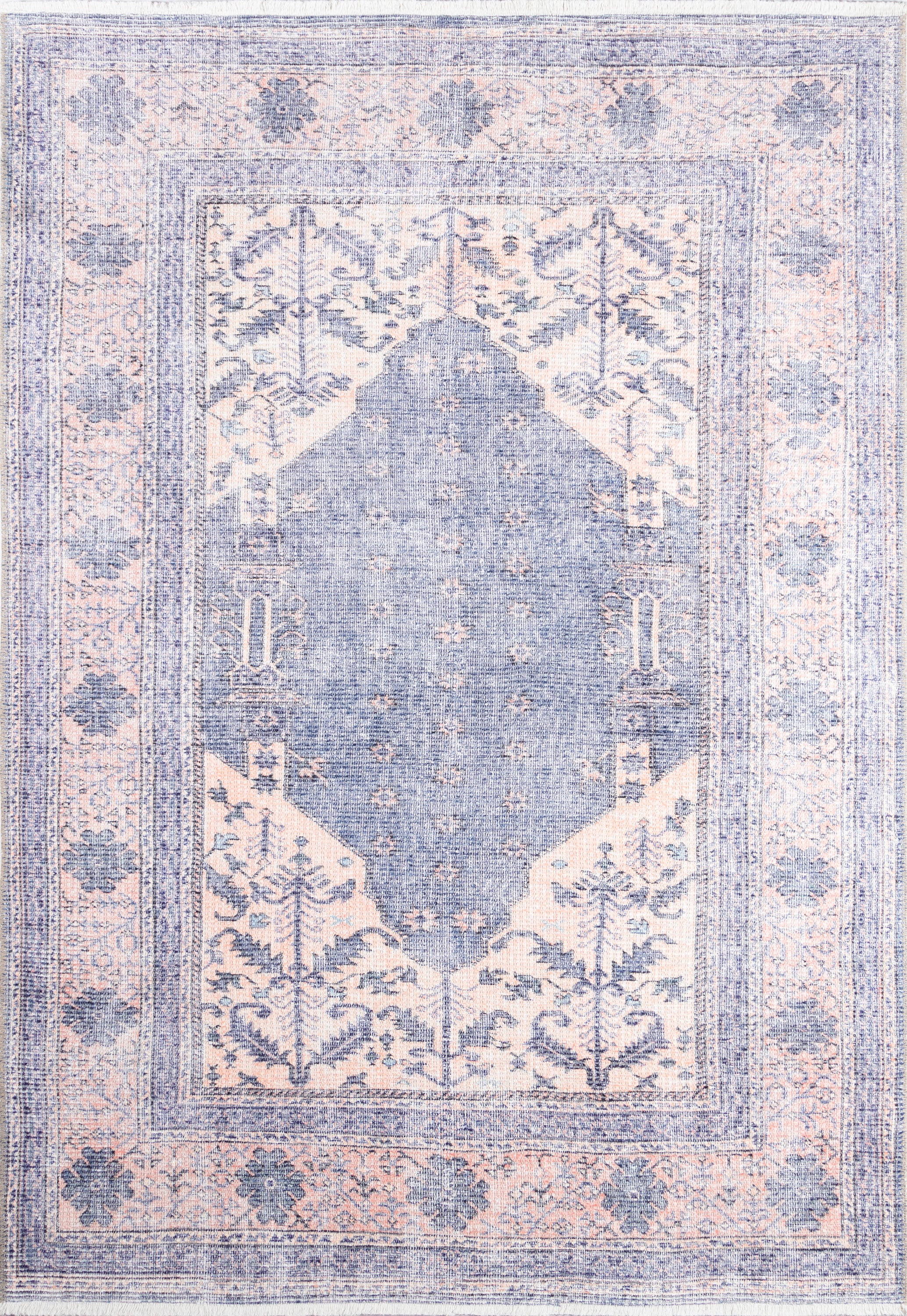Denim Helena Machine - Made Runner Rug by Momeni, 2'6" X 10' Runner