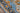 Blue Polyester area rug 5' X 8' - overhead flat lay view