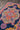 Navy Medallion area rug 2'3" X 7 - close-up of pattern and texture