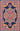 Navy Medallion area rug 2'3" X 7 - styled in a living room