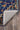 Navy Oriental area rug 2'3" X 7 - corner detail and border