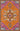 Orange area rug 2 2' X 3 - styled in a living room