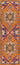 Orange area rug 2 2' X 3 - detail shot showing pile and weave