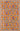 Orange Oriental area rug 2' X 3' - styled in a living room