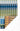 Blue area rug 2'8" X 8 - overhead flat lay view