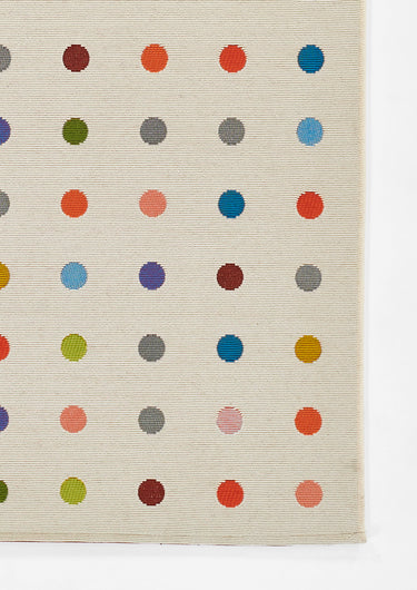 Multi Polypropylene area rug 3'7" X 5 - close-up of pattern and texture